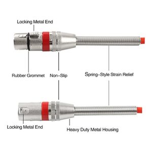 Disino 6 Pack Multi-Color XLR Patch Cables, 3-Pin Balanced XLR Male to Female Microphone Cable Mic Cords - 3.3 feet/1 Meter