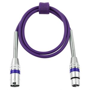 Disino 6 Pack Multi-Color XLR Patch Cables, 3-Pin Balanced XLR Male to Female Microphone Cable Mic Cords - 3.3 feet/1 Meter