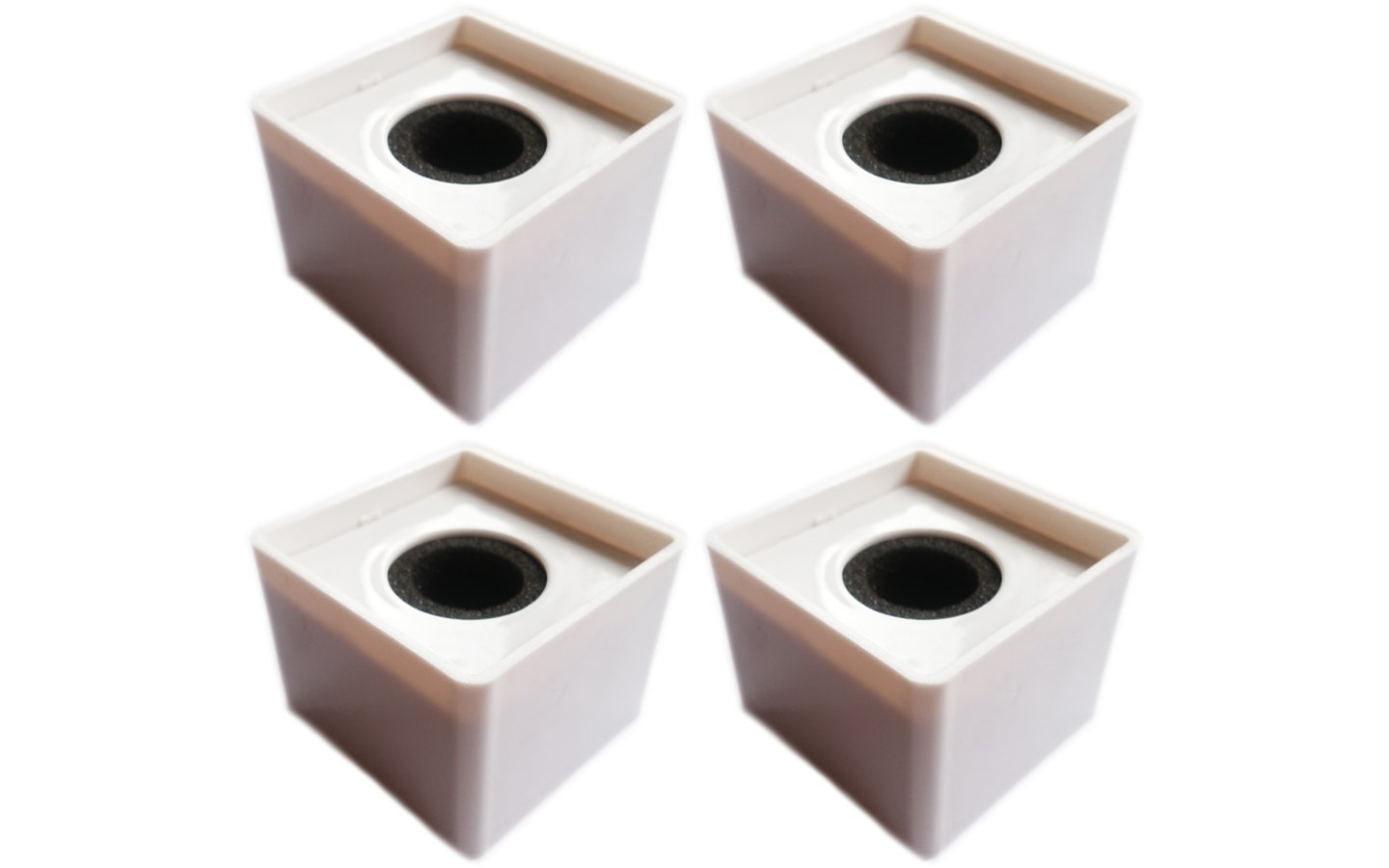 Actopus 4pcs White Microphone Cube Interview Square Mic Flag Studio Equipment