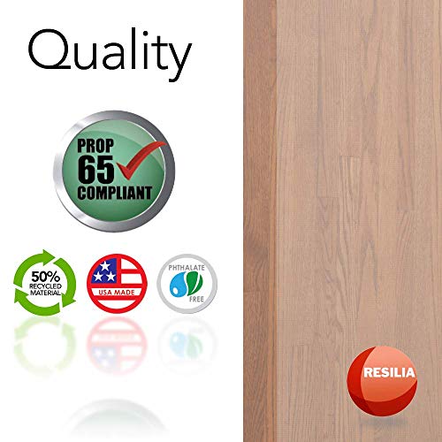 RESILIA Premium Floor Protector for Hardwood Floors – Easy-to-Clean, Heavy Duty Plastic Vinyl, Clear American Modern, 27 Inches x 25 Feet, for Hallway, Living or Dining Room Use