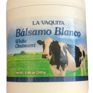 Plantimex La Vaquita Balsamo Blanco Ointment 240g - Eucalyptus Scented Cream, Antioxidant Adult Skin Moisturizer, 8.46 oz