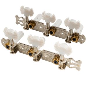 musiclily pro 3+3 lyra style classical guitar machine heads tuning pegs keys tuners set butterfly button nickel