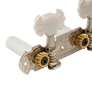 Musiclily Pro 3+3 Lyra Style Classical Guitar Machine Heads Tuning Pegs Keys Tuners Set Butterfly Button Nickel