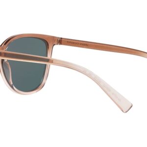 A|X ARMANI EXCHANGE Women's AX4077SF Low Bridge Fit Oval Sunglasses, Transparent Tundra/Rose/Rose Gold Mirrored/Grey, 56 mm