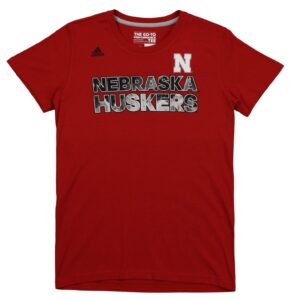 ncaa women's nebraska cornhuskers short sleeve performance tee, red large