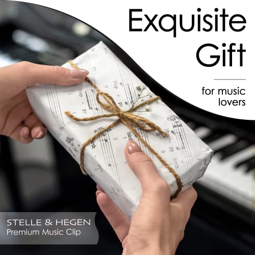 Metal Music Book Clip and Page Holder - Sheet Music Holders for Piano, Keyboard, Stands, and Books - Adorable Page Marker Clips ​with​ ​Velvet Storage and Carrying Bag​ - Strong, Sturdy