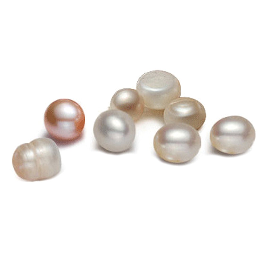 Oyster with Pearl Inside, Freshwater Cultured Oval Pearl Beads (5-7mm about 18pcs Pearls) Gifts