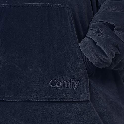 THE COMFY Original | Oversized Microfiber & Sherpa Wearable Blanket, Seen On Shark Tank, One Size Fits All (Blue)