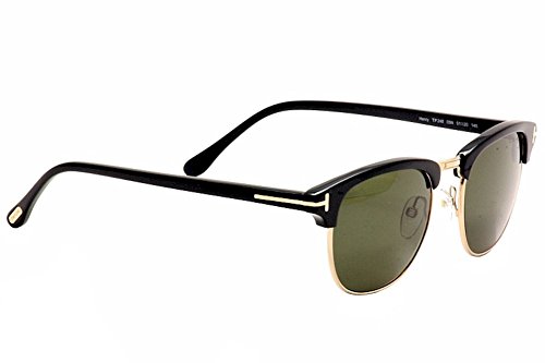 Tom Ford Sunglasses - Henry / Frame: Shiny Black with Rose Gold Lens: Grey Gradient