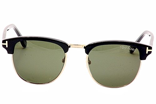 Tom Ford Sunglasses - Henry / Frame: Shiny Black with Rose Gold Lens: Grey Gradient