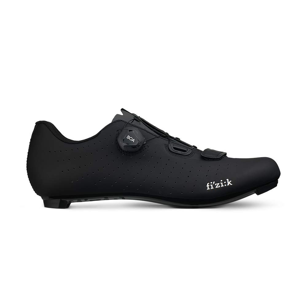 Fizik unisex adult Tempo Powerstrap Cycling Shoe, Black/Black, 10 - 10.5 US