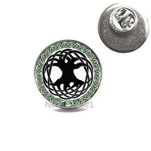 maoqunza Brooch Tree Pin Celtic Triquetra Charm Tree Medallion Small Celtic Pin Trinity Knot Jewelry.Celtic Tree of Life Brooch, Celtic Knot Brooch, Celtic Tree Brooch, Irish Jewelry Pin.XT160 (A)