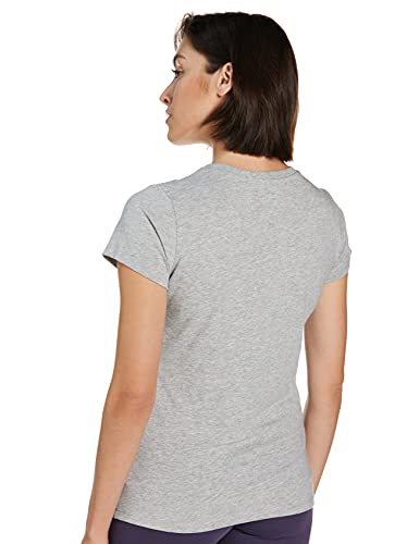 New Balance Women's NB Essentials Stacked Logo Short Sleeve 19, Athletic Grey, Large