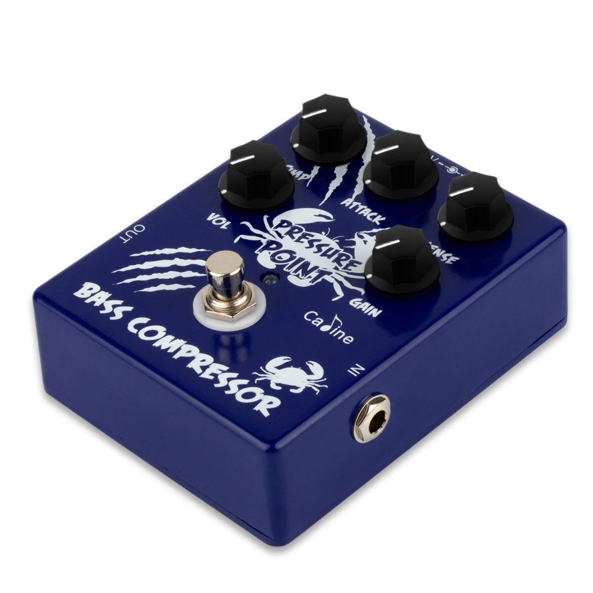 Caline Electric Guitar Effects Pedal Mini Bass Compressor True Bypass Effect Pedal Aluminium-alloy Blue CP-45