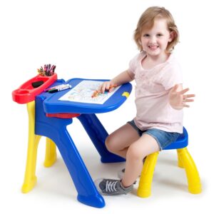 Crayola: Triple-The-Fun Art Studio - Converts Into Activity Desk, Includes Stool, Magnetic Dry Erase Board, Ages 3+