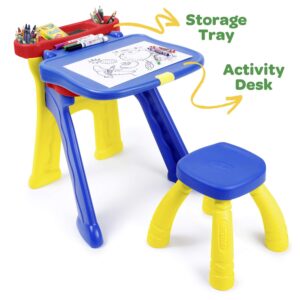 Crayola: Triple-The-Fun Art Studio - Converts Into Activity Desk, Includes Stool, Magnetic Dry Erase Board, Ages 3+