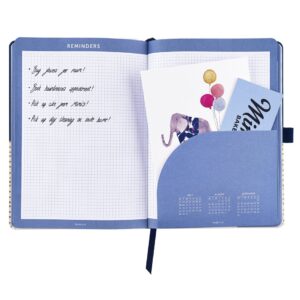 Busy B A5 2019 Stripe Design Busy Life Week to View Diary with Pockets and Dual Schedules