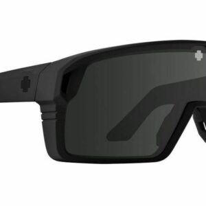 SPY Monolith Sunglasses Matte Black with Happy Gray Green Polar Black Spectra Mirror Lens