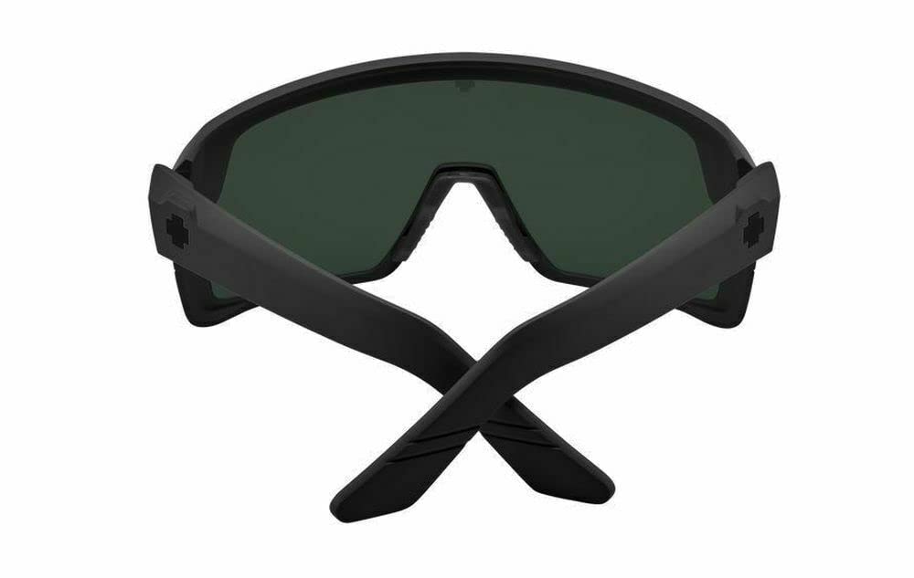 SPY Monolith Sunglasses Matte Black with Happy Gray Green Polar Black Spectra Mirror Lens