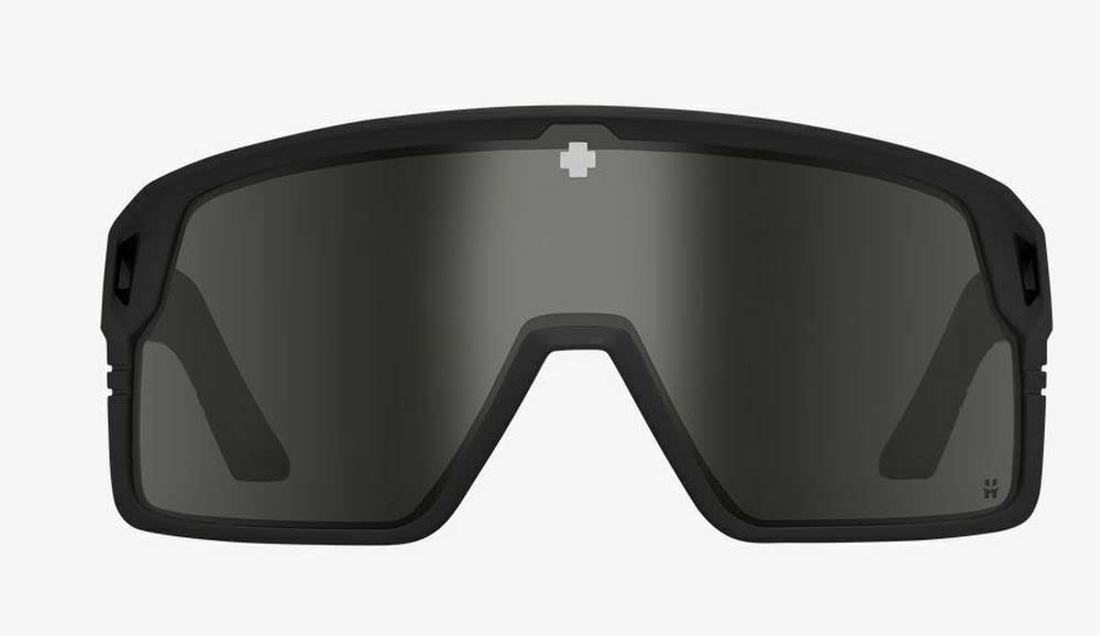 SPY Monolith Sunglasses Matte Black with Happy Gray Green Polar Black Spectra Mirror Lens