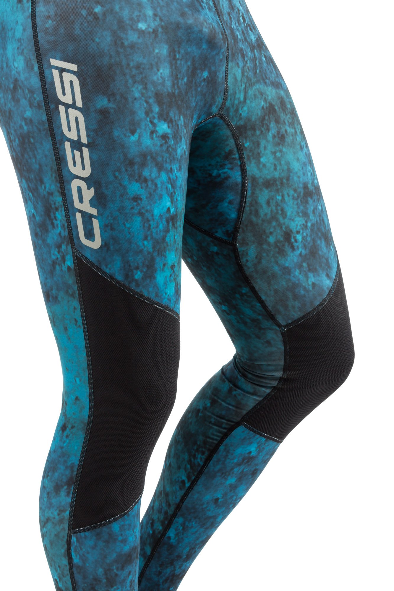 Cressi Hunter Rash Guard Pants, Camo Blue, XL