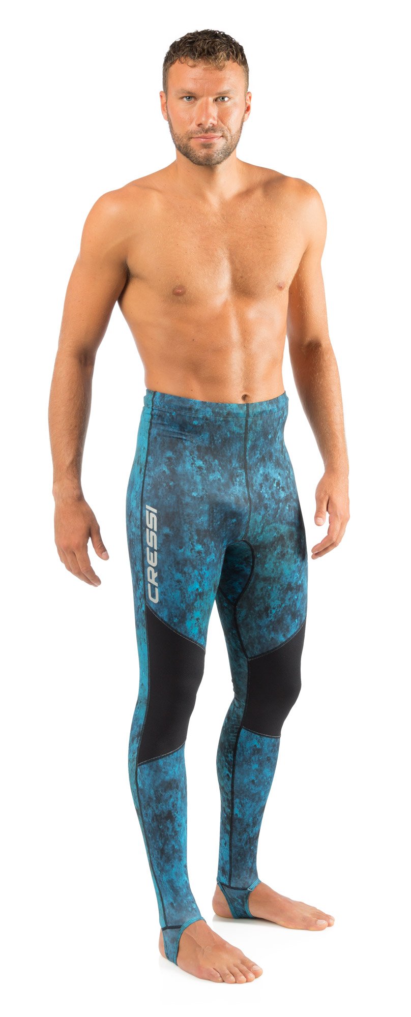 Cressi Hunter Rash Guard Pants, Camo Blue, XL