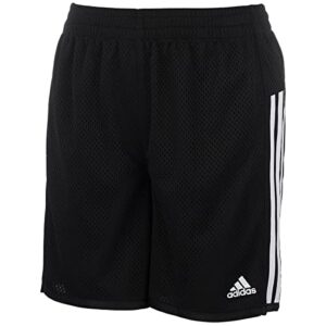 adidas girls' big 5" mesh athletic gym basketball shorts, black adi, large