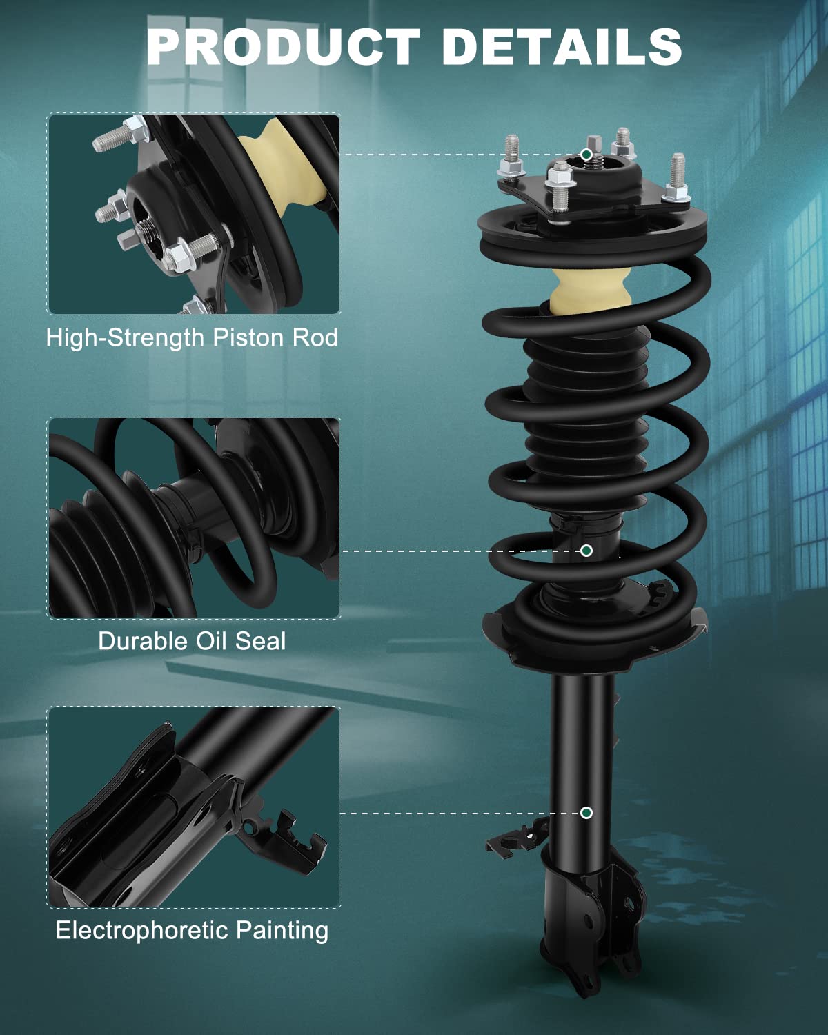 AUTOMUTO 2x Front Strut Spring Assembly Shock Absorber FWD for 2001-2012 for Ford Escape,2001-2006 for Mazda Tribute,2008-2011 for Mazda Tribute,2005-2011 for Mercury Mariner