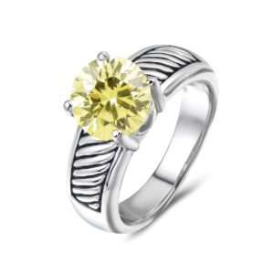 UNY Ring Vintage Antique Femme Designer Fashion Brand David Jewelry love Wedding Christmas Valentine Gift (6, peridot-zirconia)