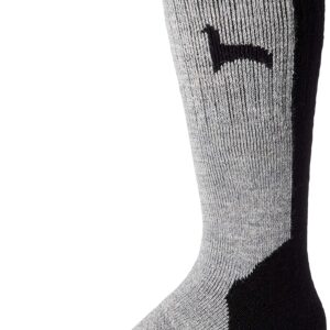 Peruvian Link Alpaca Hiking Socks Treated With Aloe Vera (Black/Silver, Large)