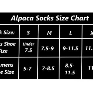 Peruvian Link Alpaca Hiking Socks Treated With Aloe Vera (Black/Silver, Large)