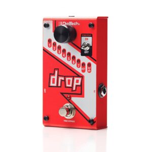 Digitech DROP Polyphonic Drop Tune Pitch-Shifter Pedal Bundle with 2 Patch Cables, 2 Instrument Cables, and 6 Dunlop Picks