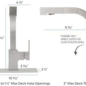 Pfister Arkitek Kitchen Faucet with Pull Out Sprayer, Single Handle, High Arc, Stainless Steel Finish, LG534LPMS