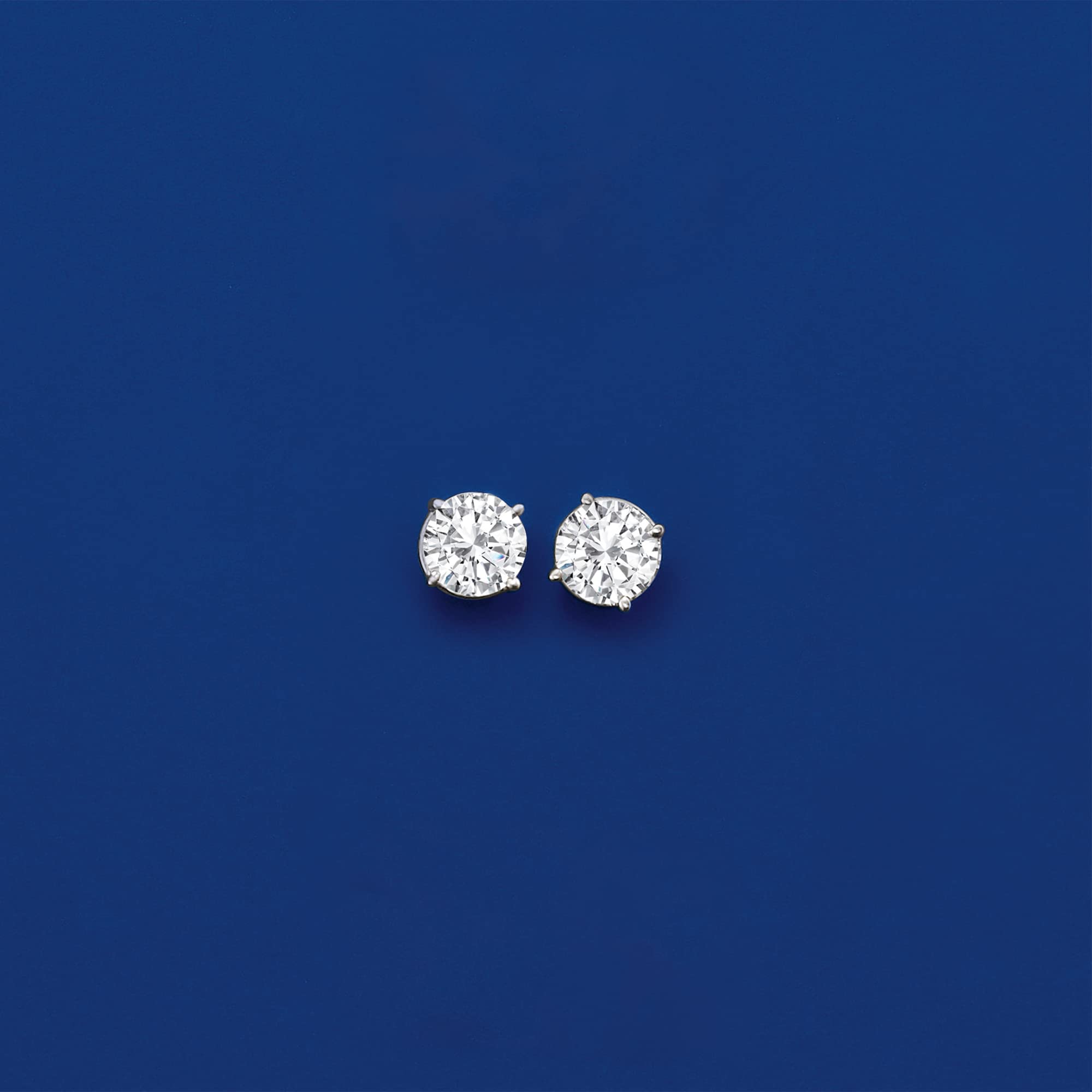 Ross-Simons 14k White Gold Diamond Stud Earrings I-J Color / I2-I3 Clarity