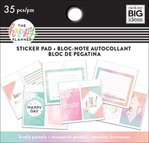 me & my big ideas the happy planner sticker pad, tiny, lovely pastels 35 count