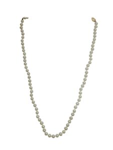 17" white saltwater pearl necklace with 14k gold clasp