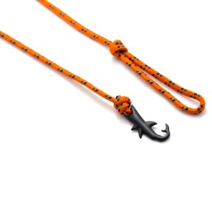 Heavstjer Fashion Plated Black Alloy Shark Tail Hook Colorful Rope Link Bracelet