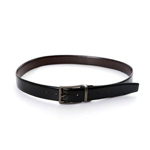 Casual black Leather belt Dress belts jeans belts for men big and tall work belt (Black/brown, Waist Size:50"--60")