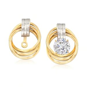 Ross-Simons 14kt 2-Tone Gold Love Knot Earring Jackets