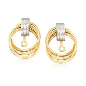 Ross-Simons 14kt 2-Tone Gold Love Knot Earring Jackets