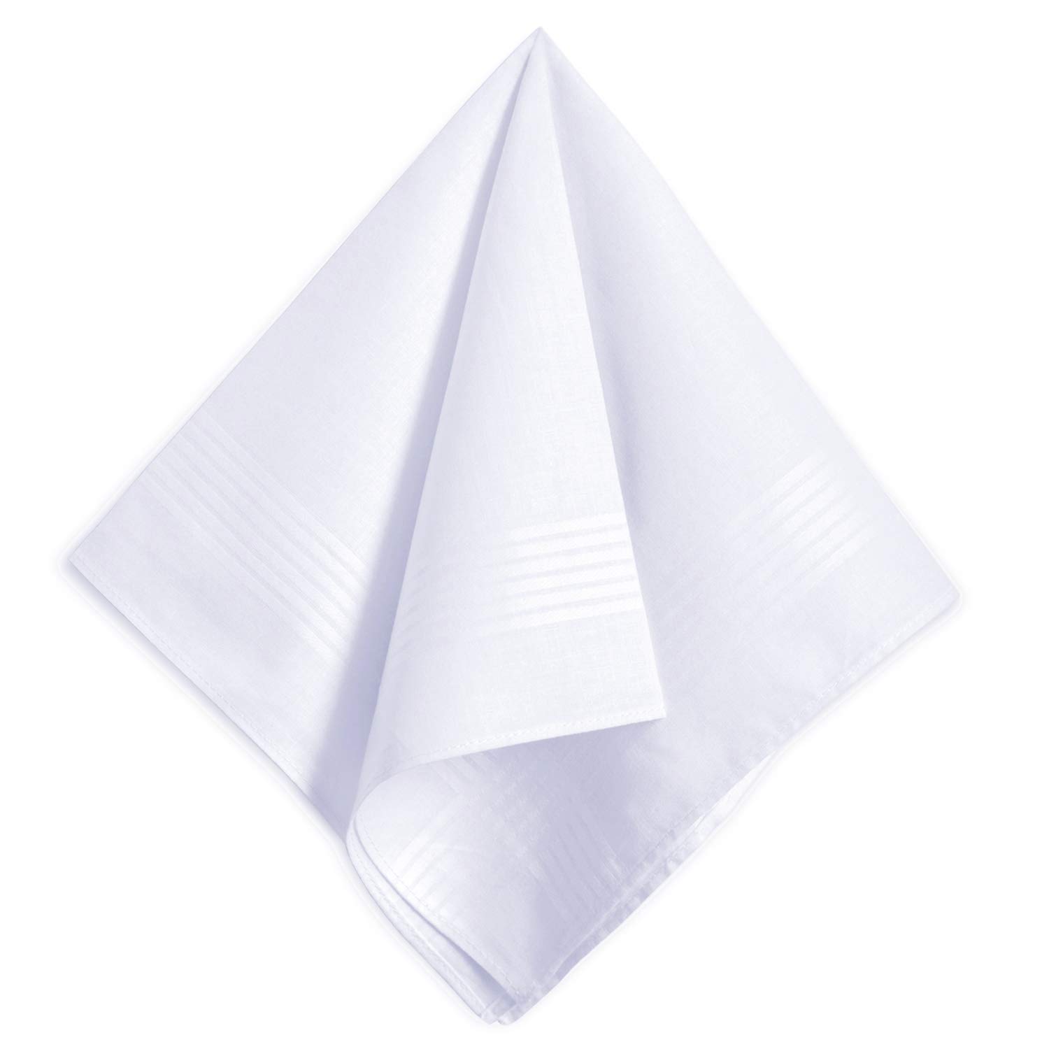 RDS HANKYTEX Men's White Handkerchiefs,100% Soft Cotton Hankie