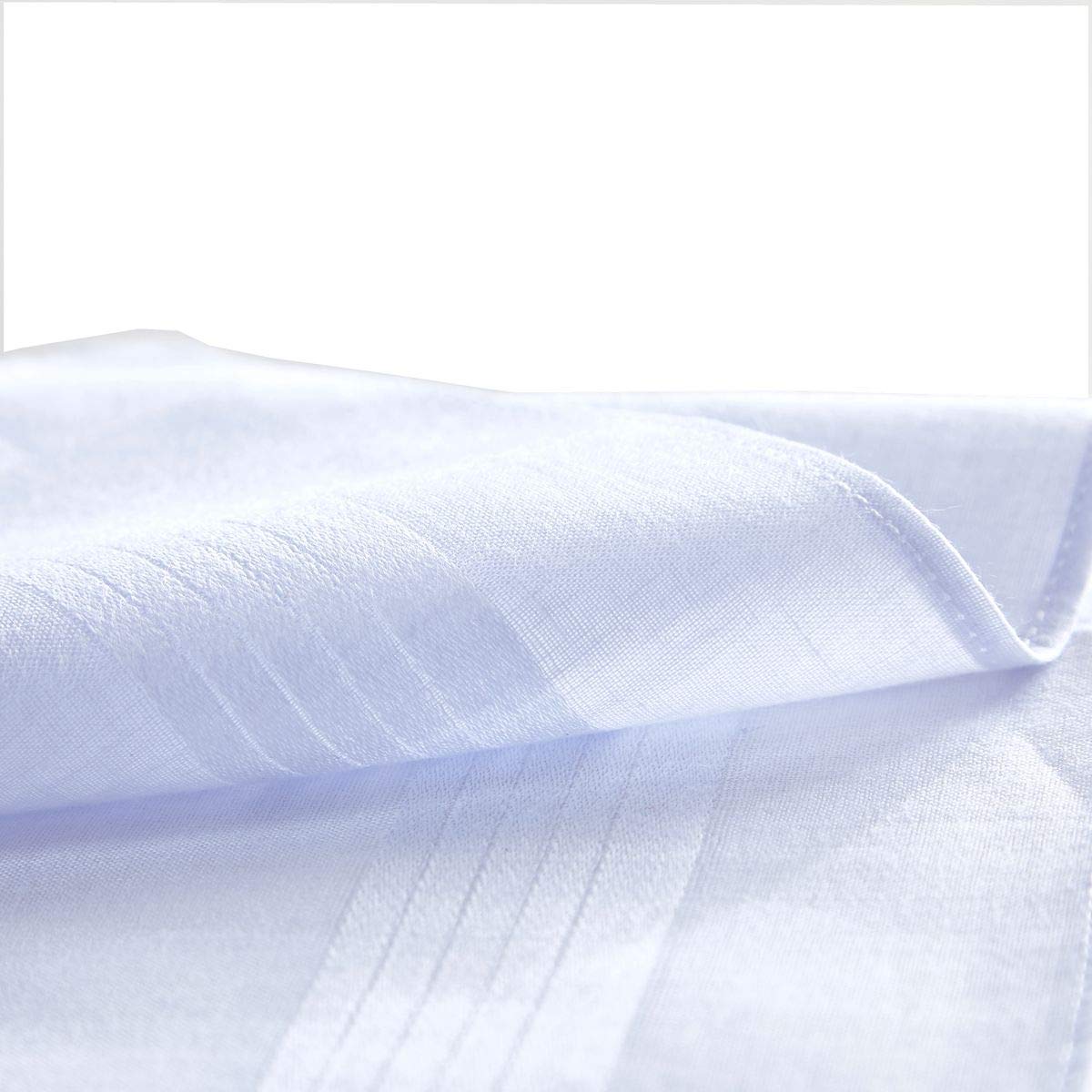 RDS HANKYTEX Men's White Handkerchiefs,100% Soft Cotton Hankie