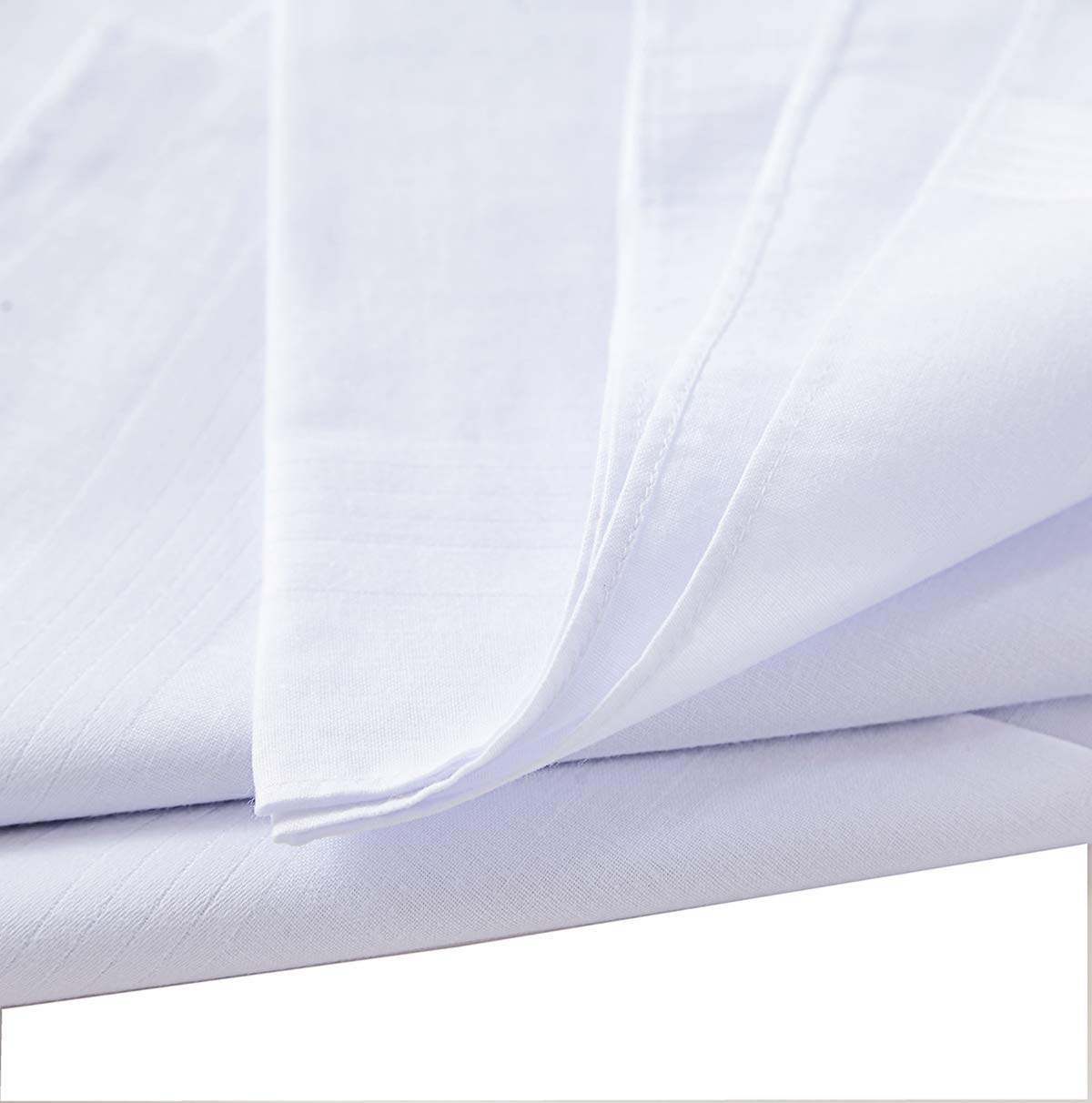 RDS HANKYTEX Men's White Handkerchiefs,100% Soft Cotton Hankie