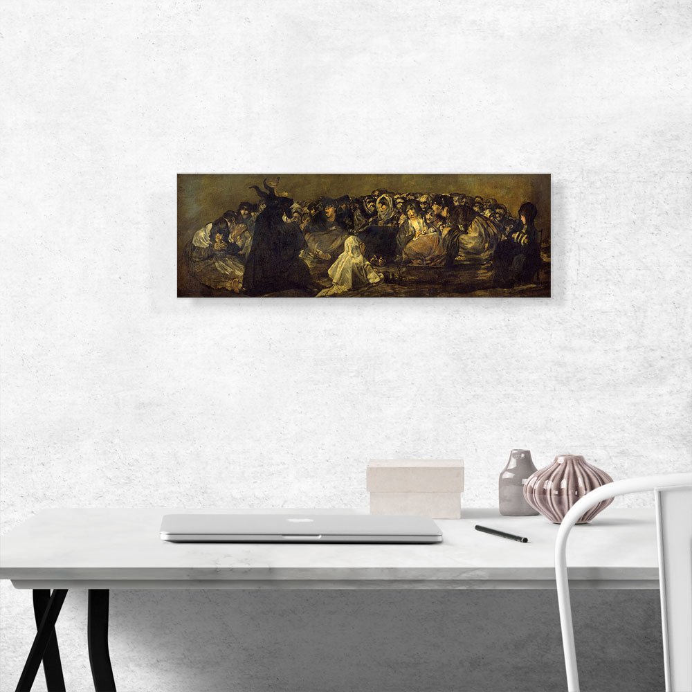 ARTCANVAS The Great He-Goat 1823 Canvas Art Print Stretched Framed Painting Picture Poster Giclee Wall Decor by Francisco De Goya - 36" x 12" (0.75" Deep)