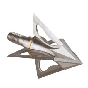 Wac Em Wac'Em 4 Blade 100 Grain Broadhead (3-Pack) with Free Strobing FIT Nock (3 Bushings Inc)