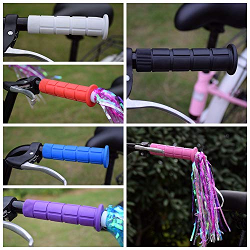 SAPLIZE Bike Handlebar Grips, for Kids Girls Boys Bikes, Balance Bikes, Road Bikes and Scooters, Length 4.9", Blue