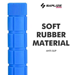 SAPLIZE Bike Handlebar Grips, for Kids Girls Boys Bikes, Balance Bikes, Road Bikes and Scooters, Length 4.9", Blue