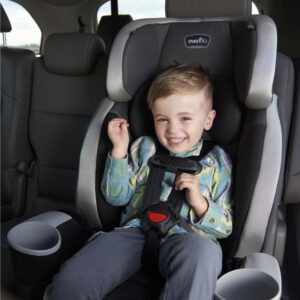 Evenflo Maestro Sport Harness Highback Booster Car Seat, 22 to 110 Lbs., Granite Gray, Polyester