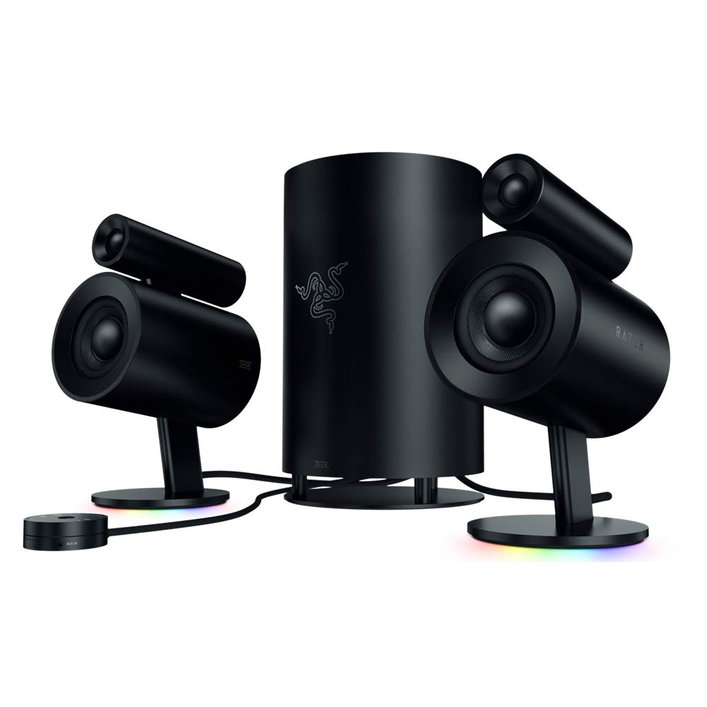 Razer Nommo Pro: THX Certified Premium Audio - Dolby Virtual Surround Sound - LED Illuminated Control Pod - Downward Firing Subwoofer - Powered Chroma - PC Gaming Speakers