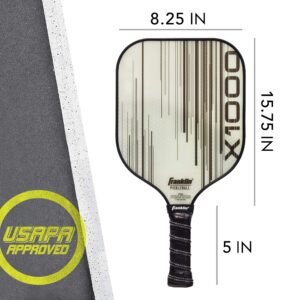 Franklin Sports Pickleball Paddle - X-1000 Polypropylene Core Pickleball Racket - Official USA Pickleball (USAPA) Approved Pickleball Paddle - Lightweight Pro Racket - 8mm Thick Core,White